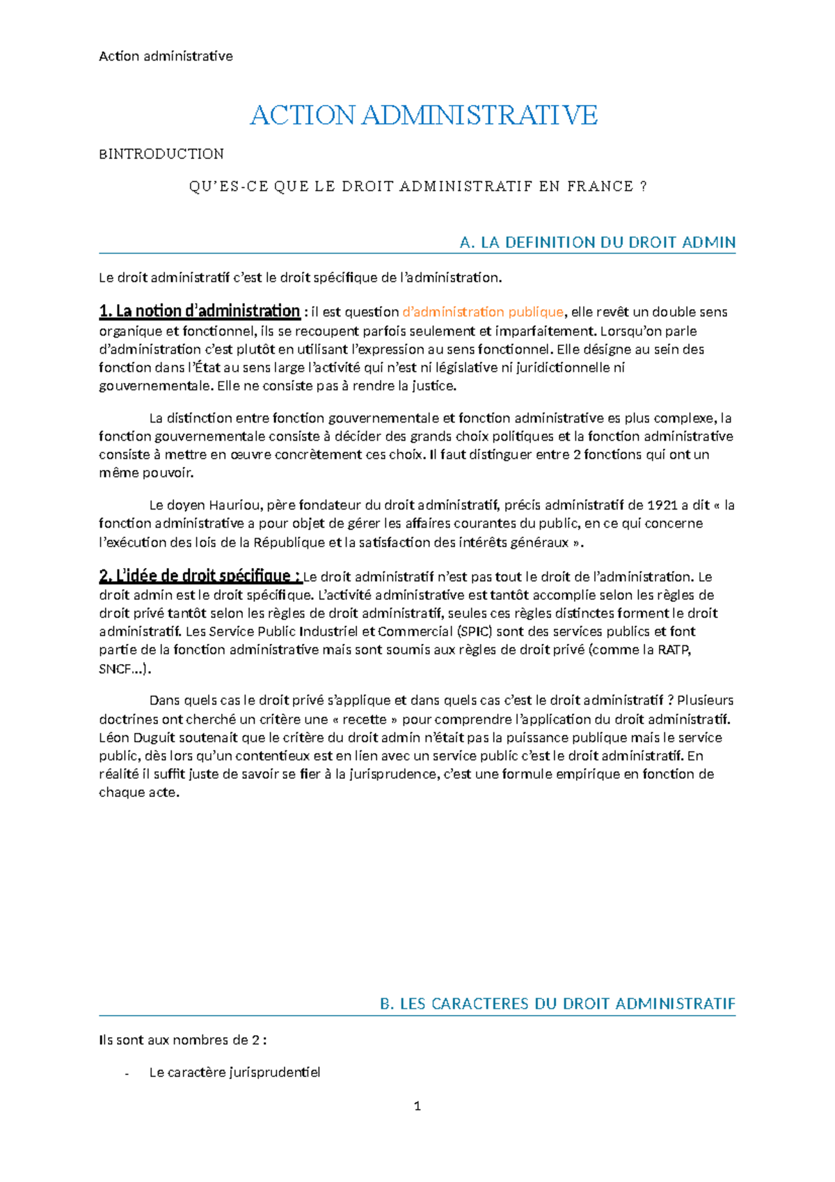 action administrative - ACTION ADMINISTRATIVE BINTRODUCTION Q U ’ E S ...