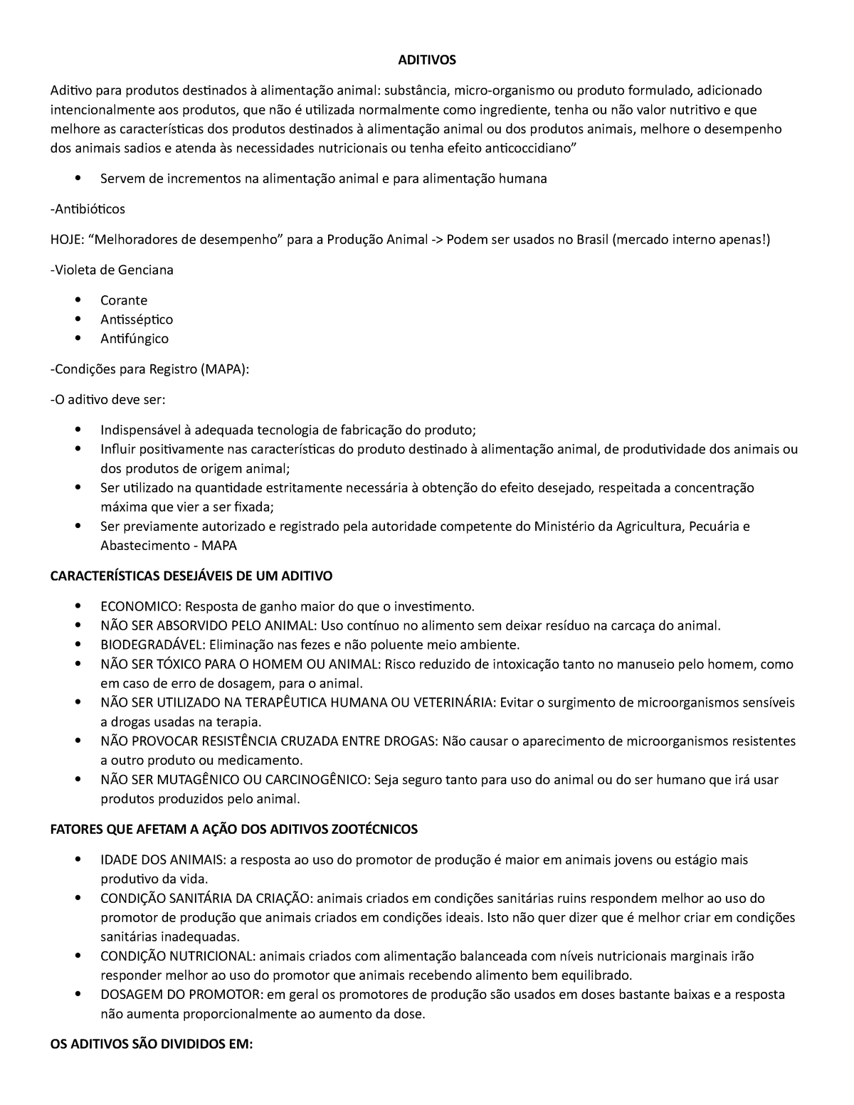 Aditivos na nutrição animal - ADITIVOS Aditivo para produtos destinados ...