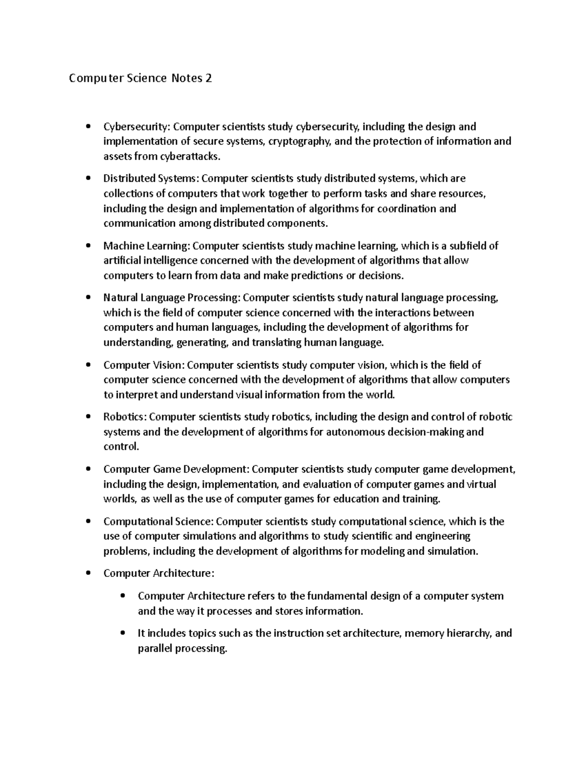 Computer Science Notes 2 - Distributed Systems: Computer scientists ...