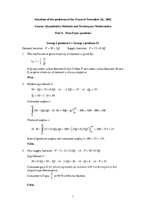 Exam November 26 02 Answers Solutions Of The Problems Of The Exam Of November 26 02 Course Studeersnel