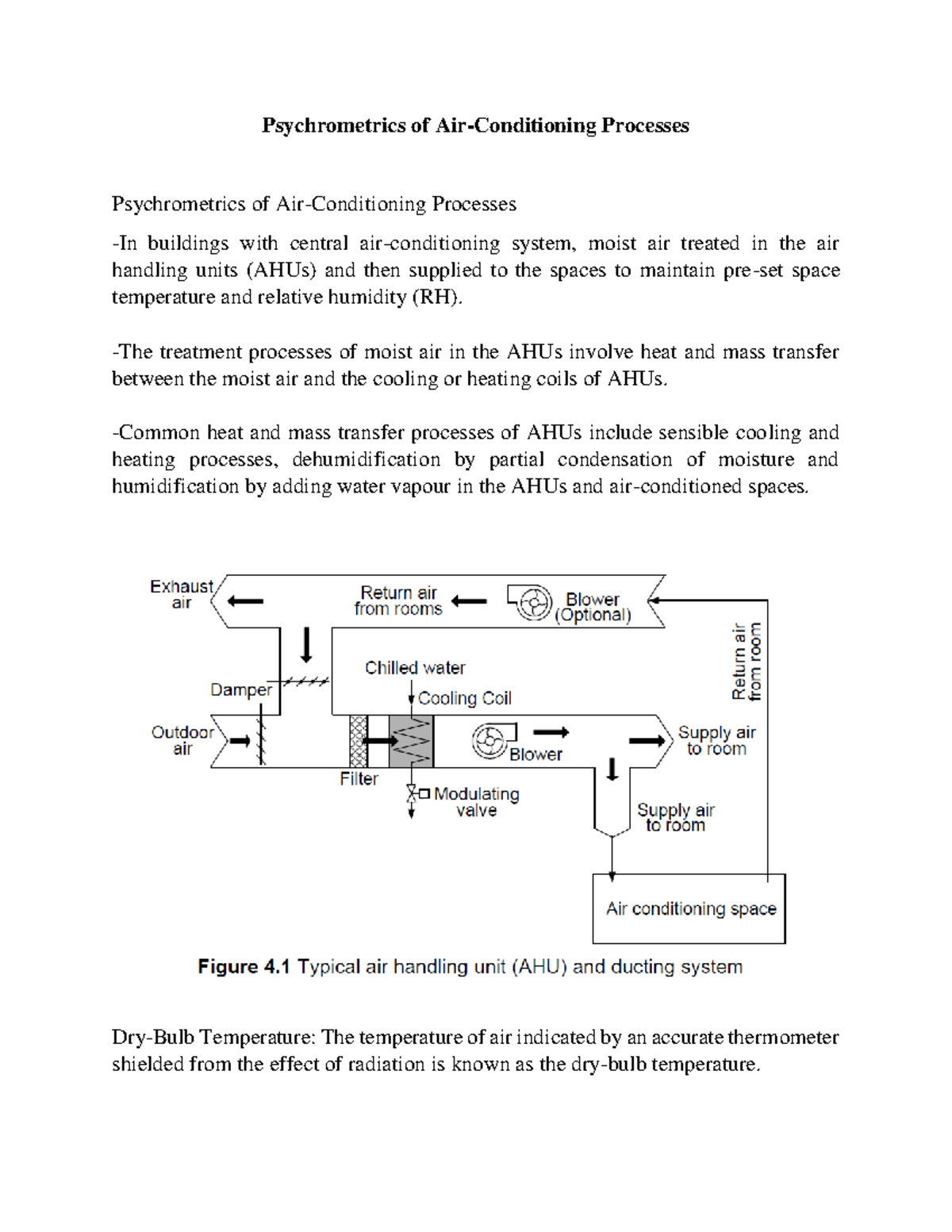 Psychrometrics Of Air Conditioning Process - Psychrometrics Of Air ...