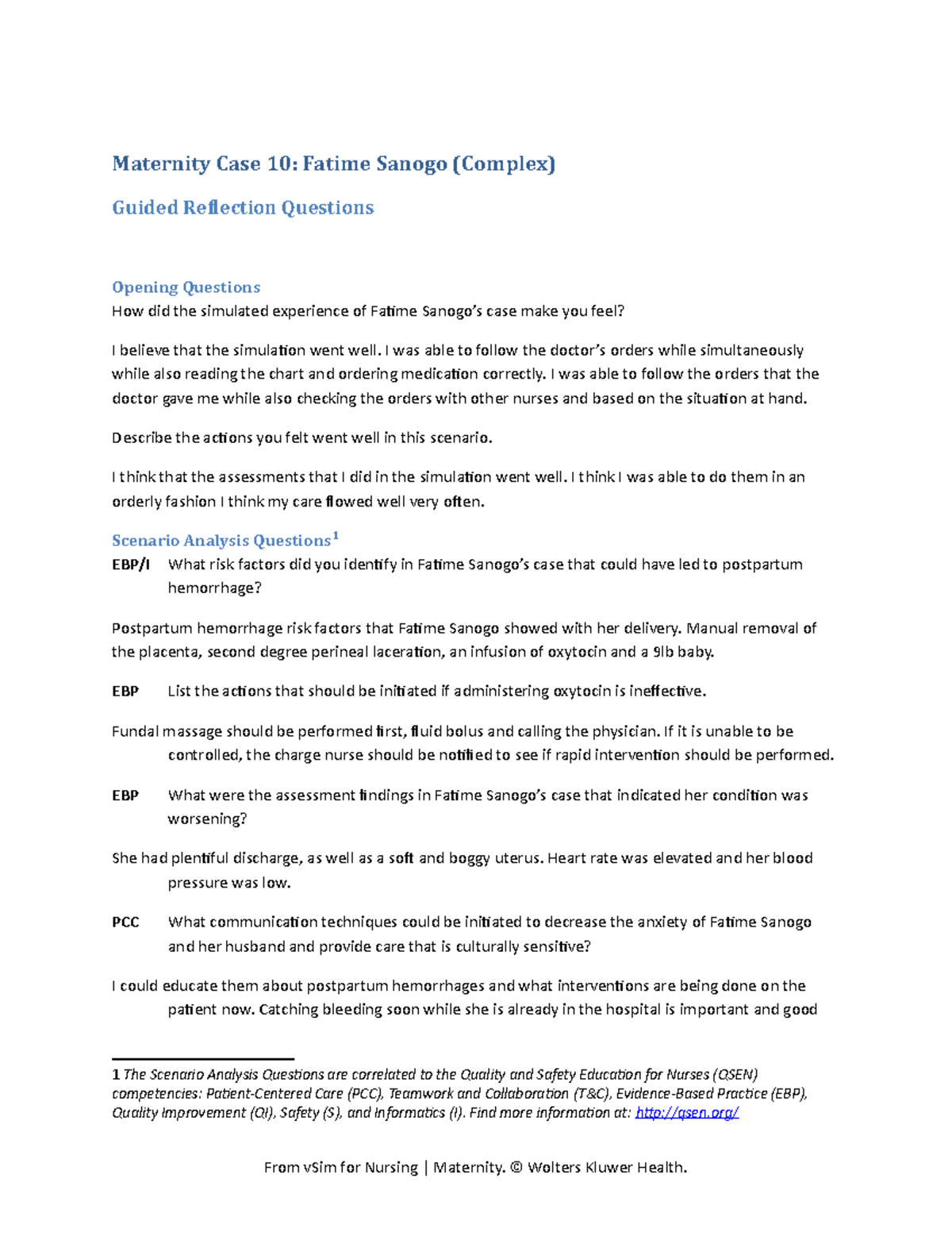 Maternity Case 10 Fatime Sanogo Complex GRQ - Maternity Case 10: Fatime ...