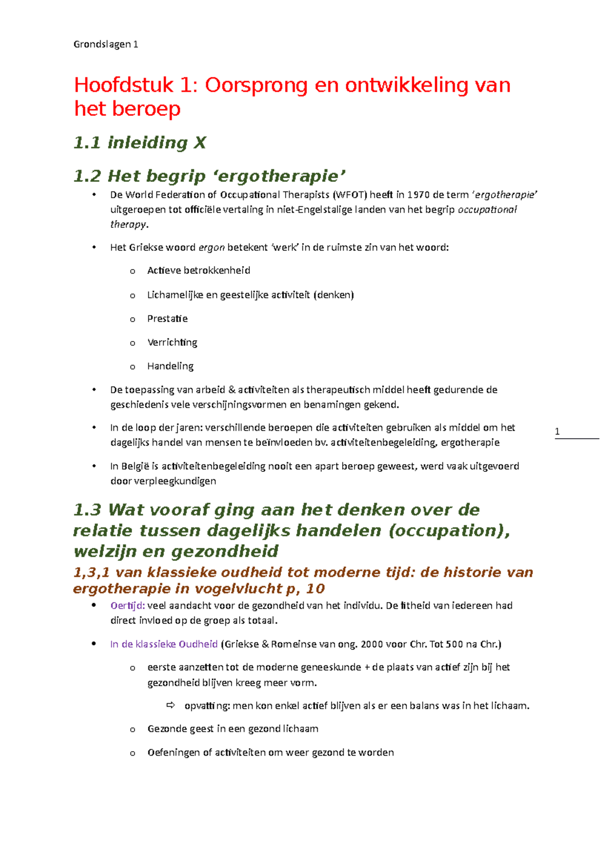 Samenvatting Hoofdstuk 1 - Hoofdstuk 1: Oorsprong En Ontwikkeling Van ...