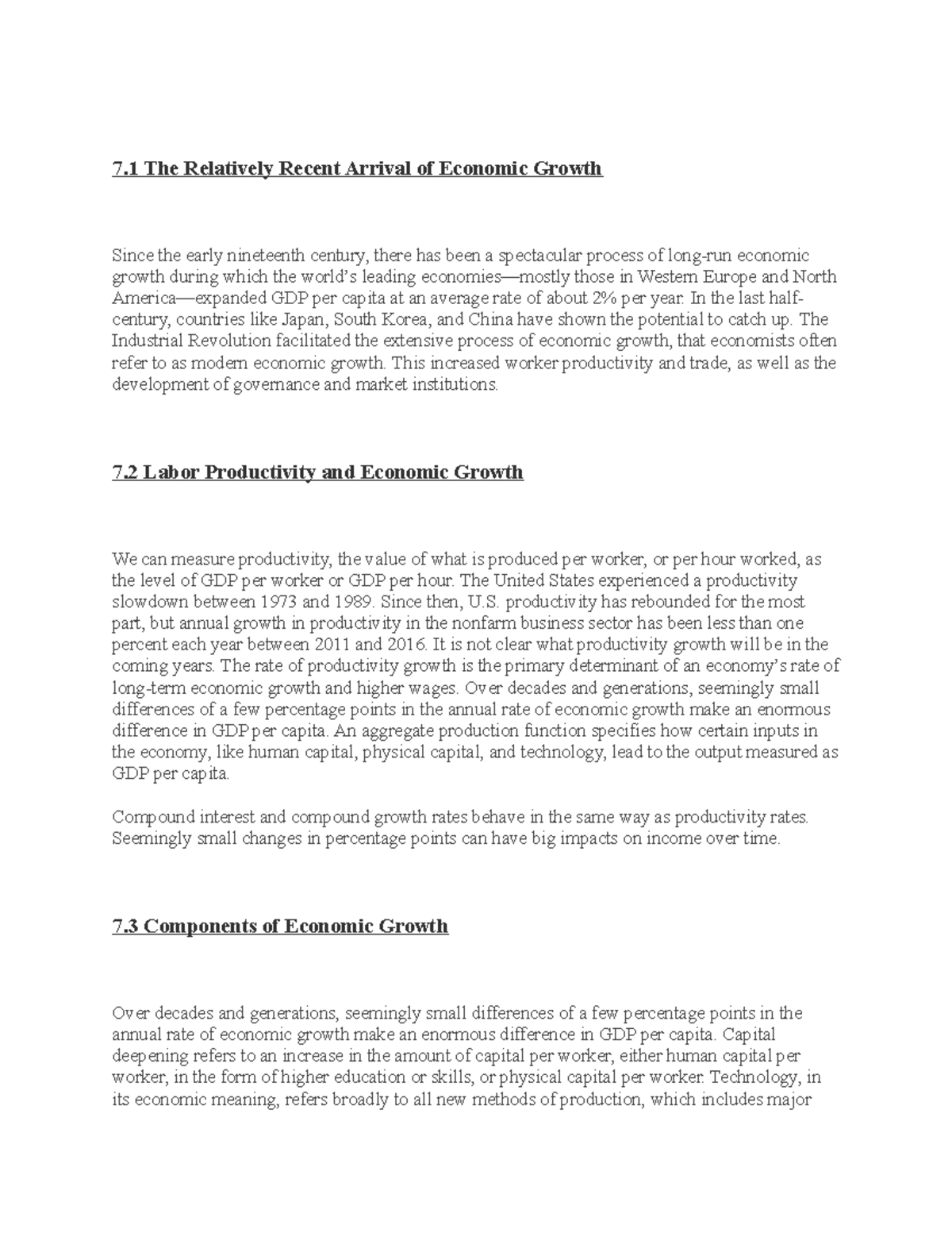 Chaptr 7 key concept & summary - 7 The Relatively Recent Arrival of ...