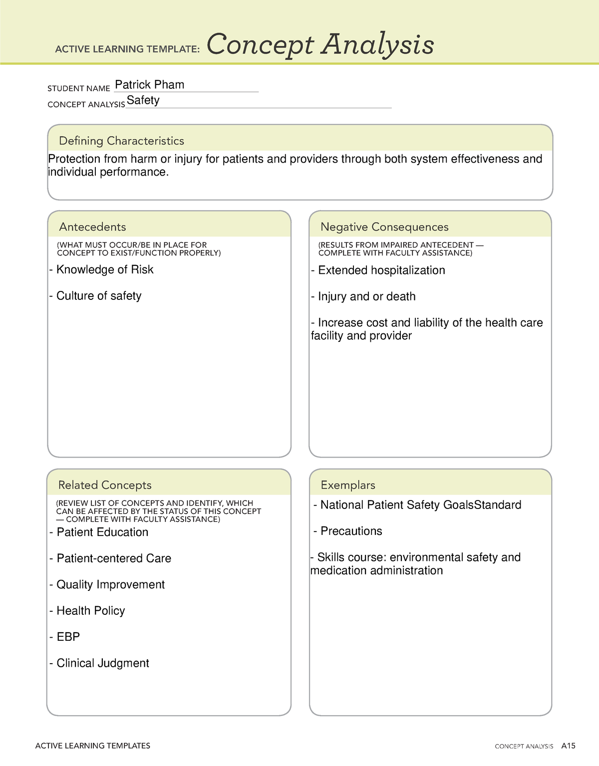 ATI- Safety - Nursing assignments, collin college use as needed ...