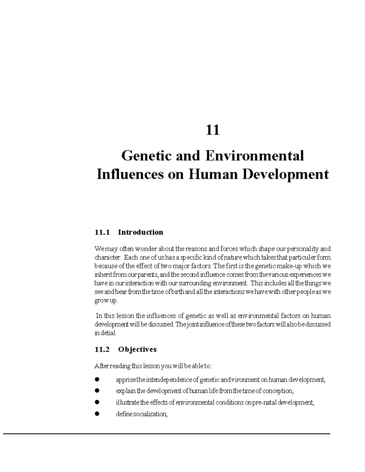Unit-11 - 11 Genetic and Environmental Influences on Human Development ...