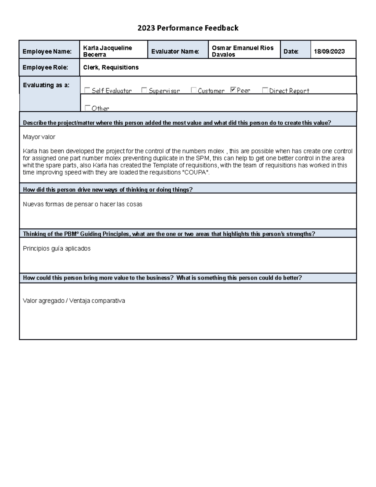 360 Feedback Form Draft (003) - Other Self Evaluator Supervisor ...