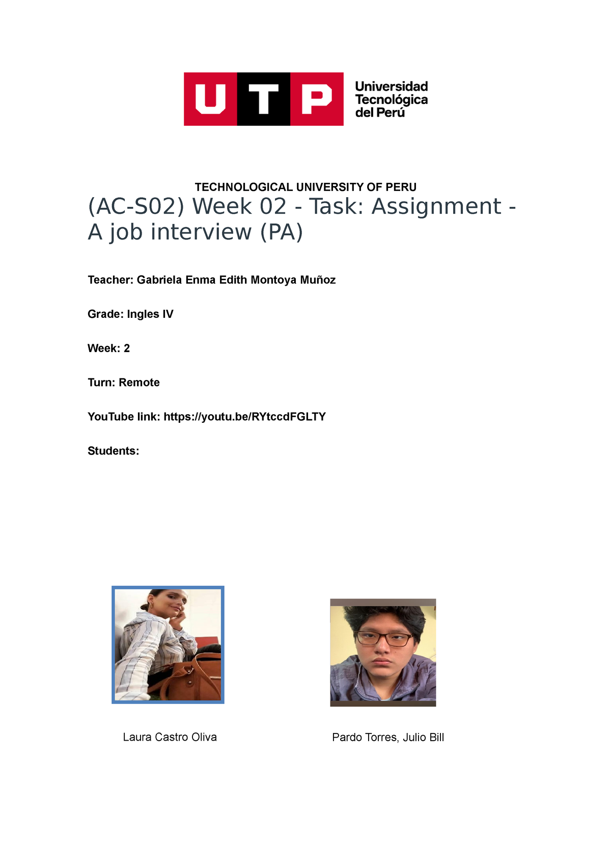 task assignment a job interview