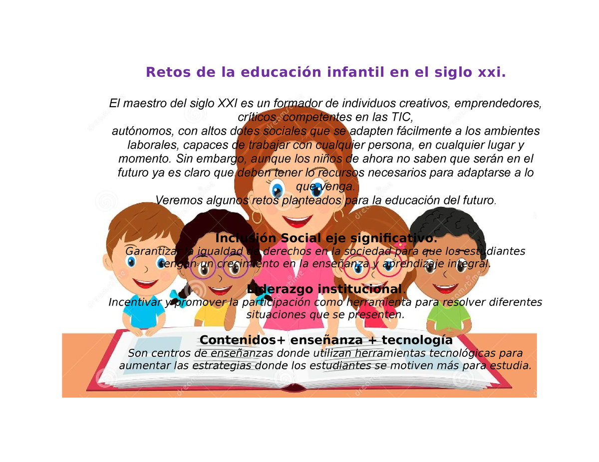 Retos De La Educación Infantil En El Siglo Xxi El Maestro Del Siglo Xxi Es Un Formador De 6967