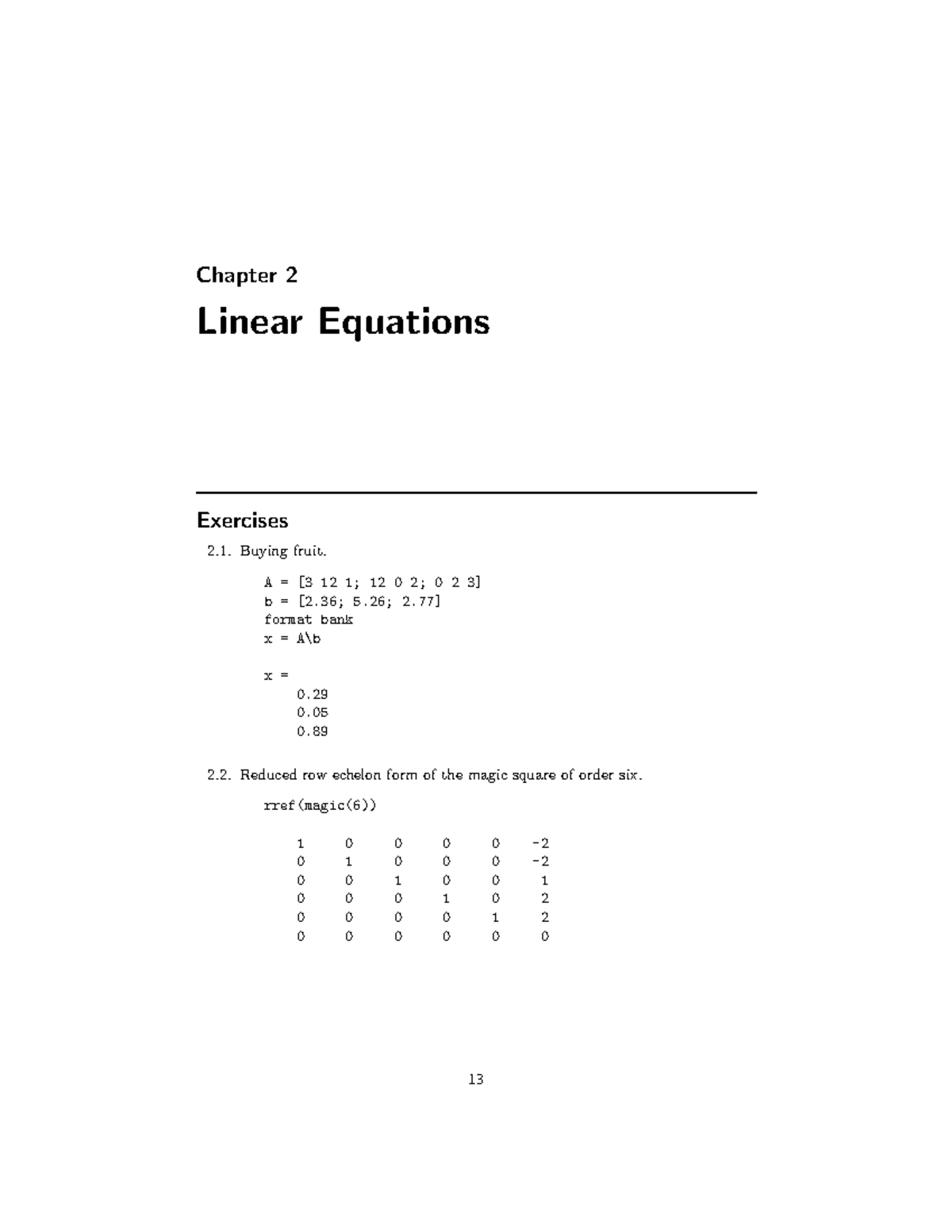 Linear Equations - Chapter 2 Linear Equations Exercises 2. Buying Fruit ...