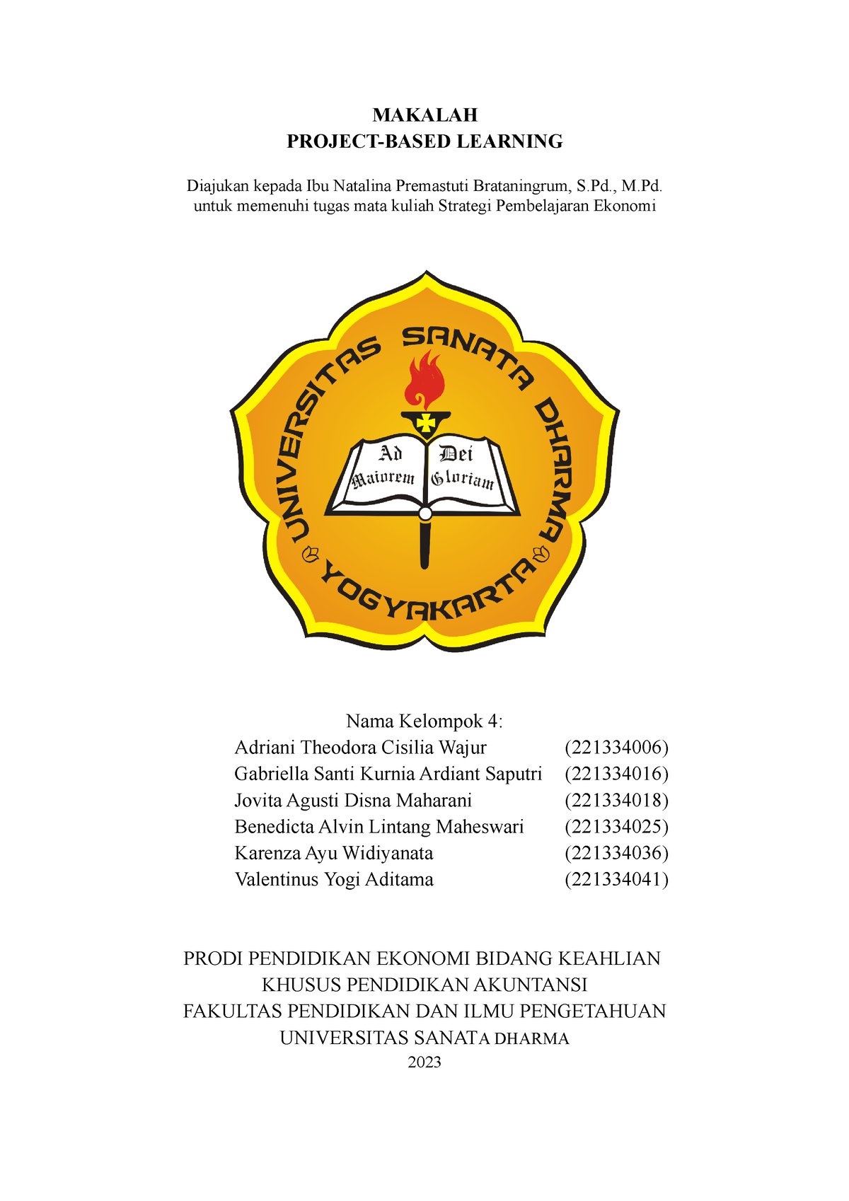 Makalah Project Based Learning Kel 4 Rev - MAKALAH PROJECT-BASED LEARNING Diajukan Kepada Ibu ...