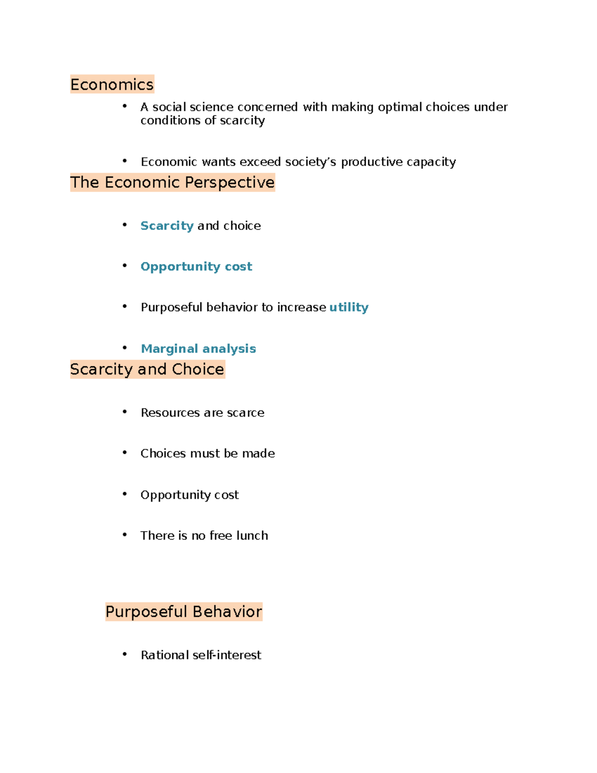 Economics 201 - This are my own lecture notes taken in summer 2022 ...