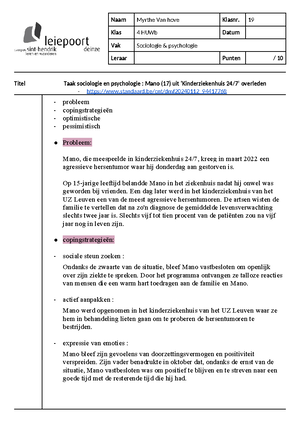 Leerstofoverzicht toets H2 - Leerstofoverzicht toets H Hoofdstuk 2 ...