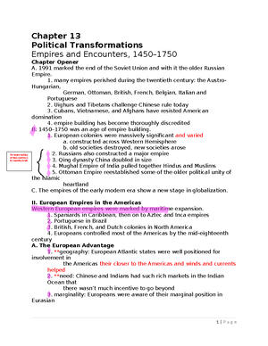 Chapter 13 section 1 guided Reading questions copy - Chapter 13: Political Transformation ...