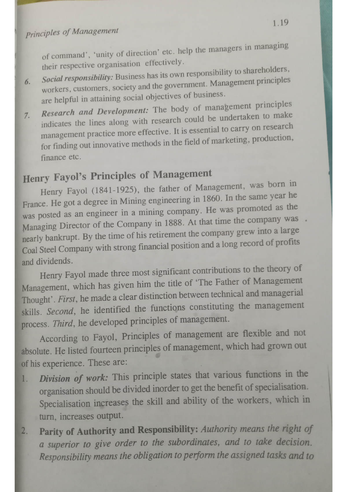 Henry Fayols Principles Of Management - B. Com Co. Operation - Studocu