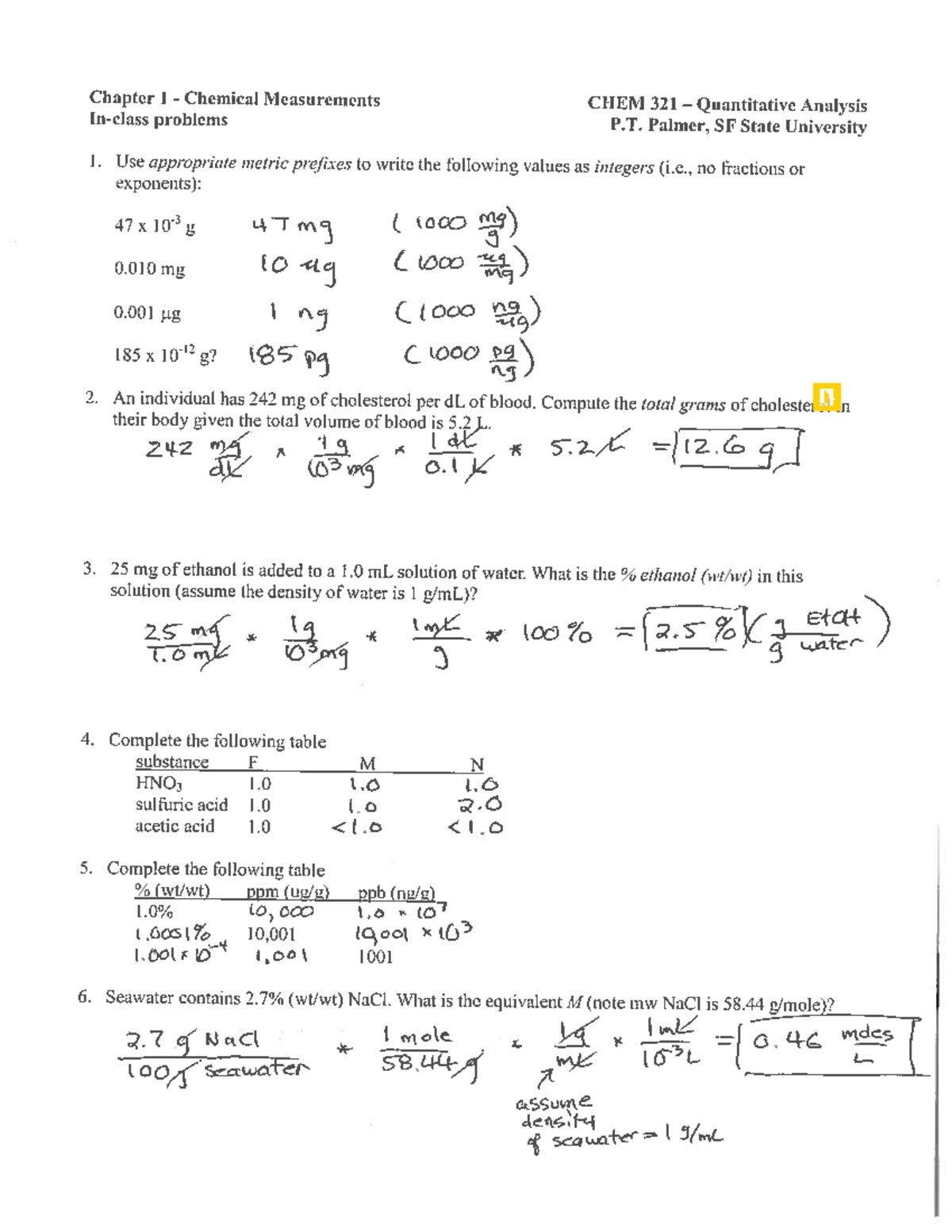 Ch 1 Answers - CHEM 321 - Studocu