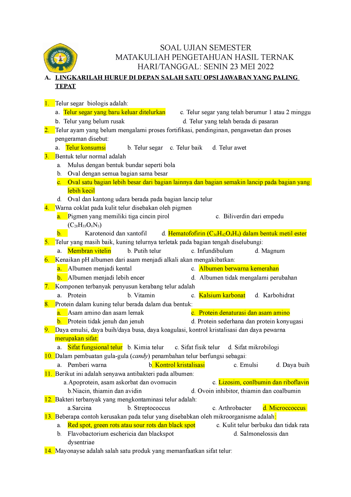 UAS PHT-2022 - Soal - SOAL UJIAN SEMESTER MATAKULIAH PENGETAHUAN HASIL ...