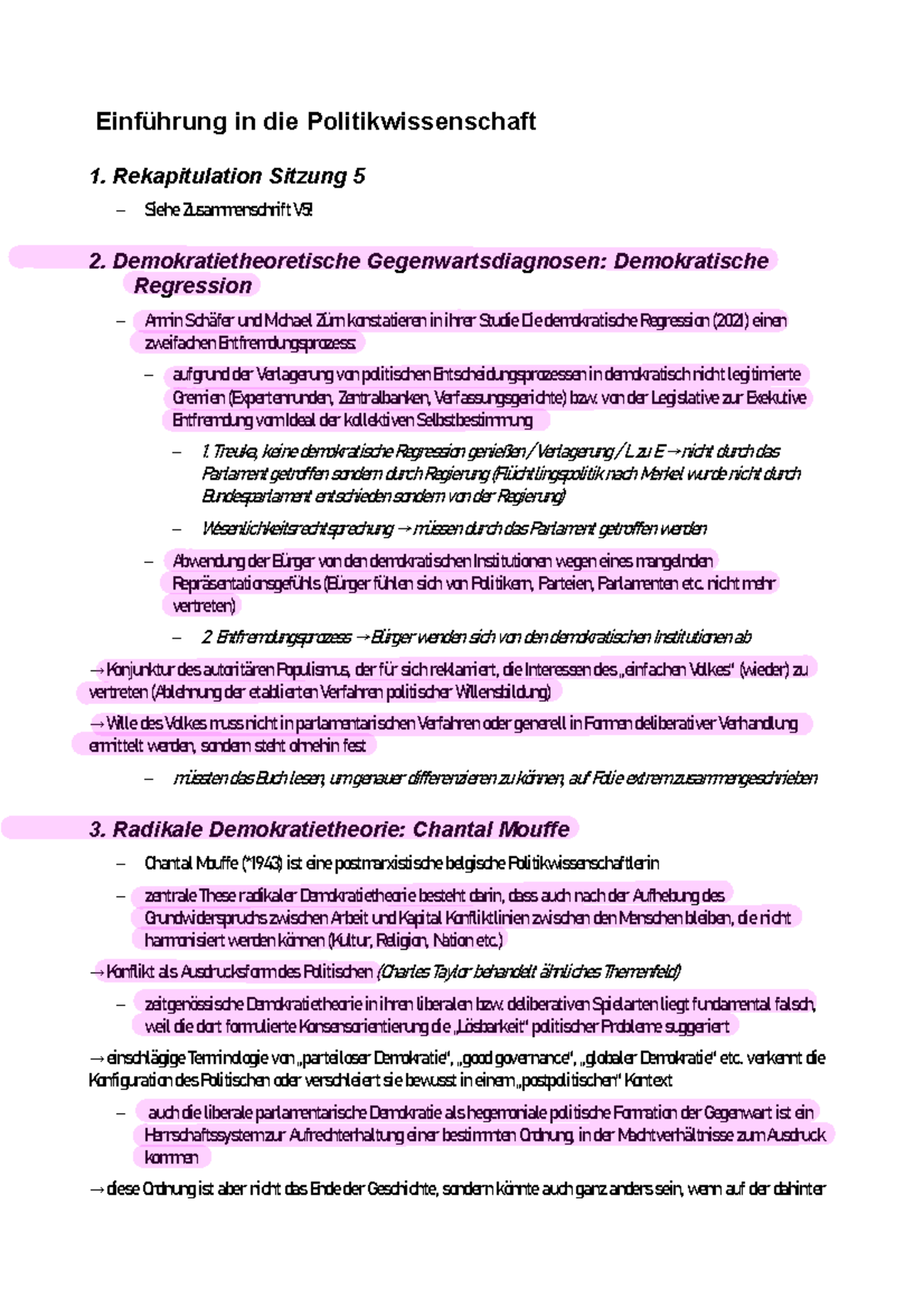 Zusammenschrift V7 - Mitschriften aus dem Semester. - Einführung in die
