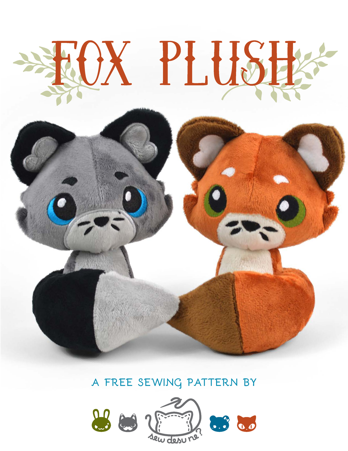 Fox plush sewing pattern - A FREE SEWING PATTERN BY FOX PLUSH 2 ...