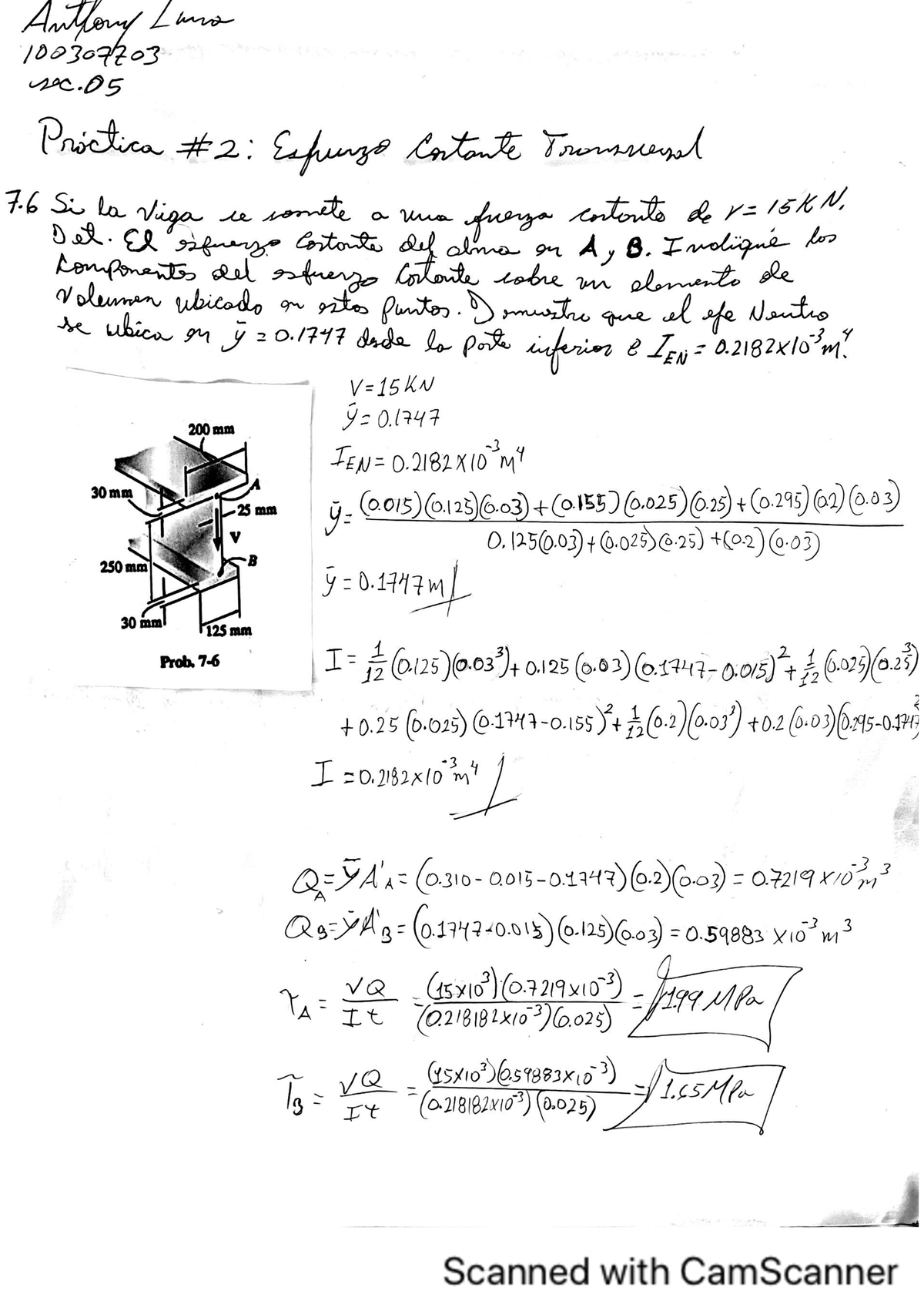 Práctica 2, Resistencia De Materiales 2 - Studocu