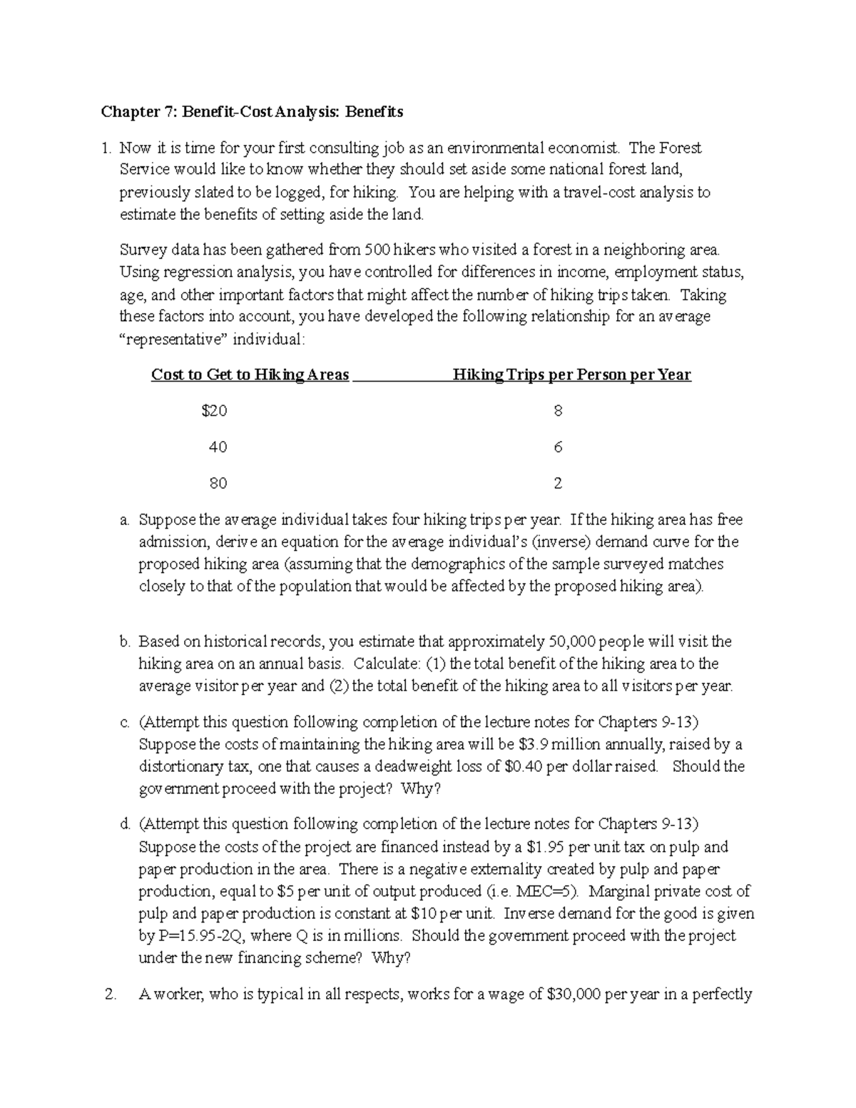 Chpt 7 - Notes - Chapter 7: Benefit-Cost Analysis: Benefits Now It Is ...