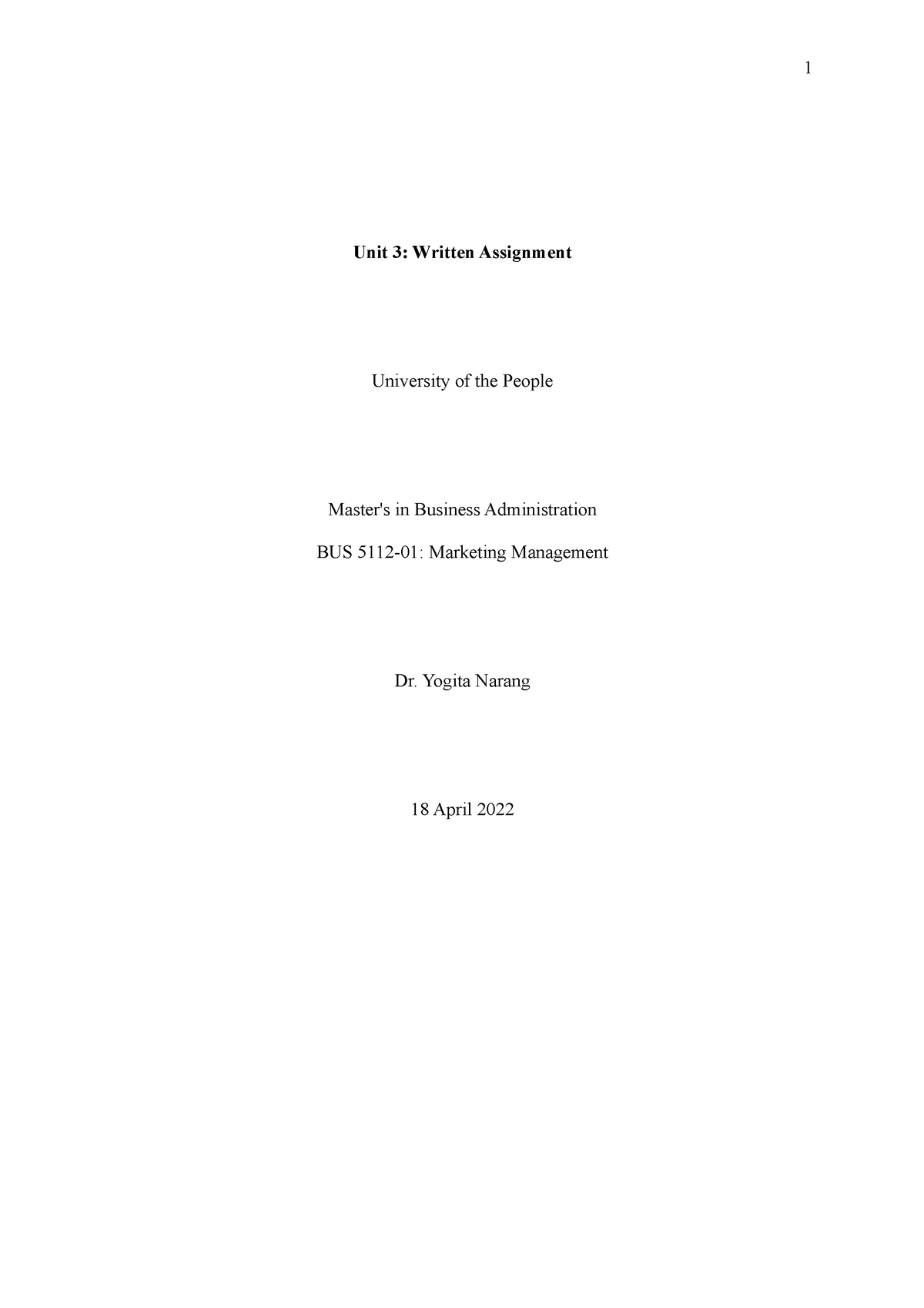 Unit 3 Written Assignment - Unit 3: Written Assignment University Of ...