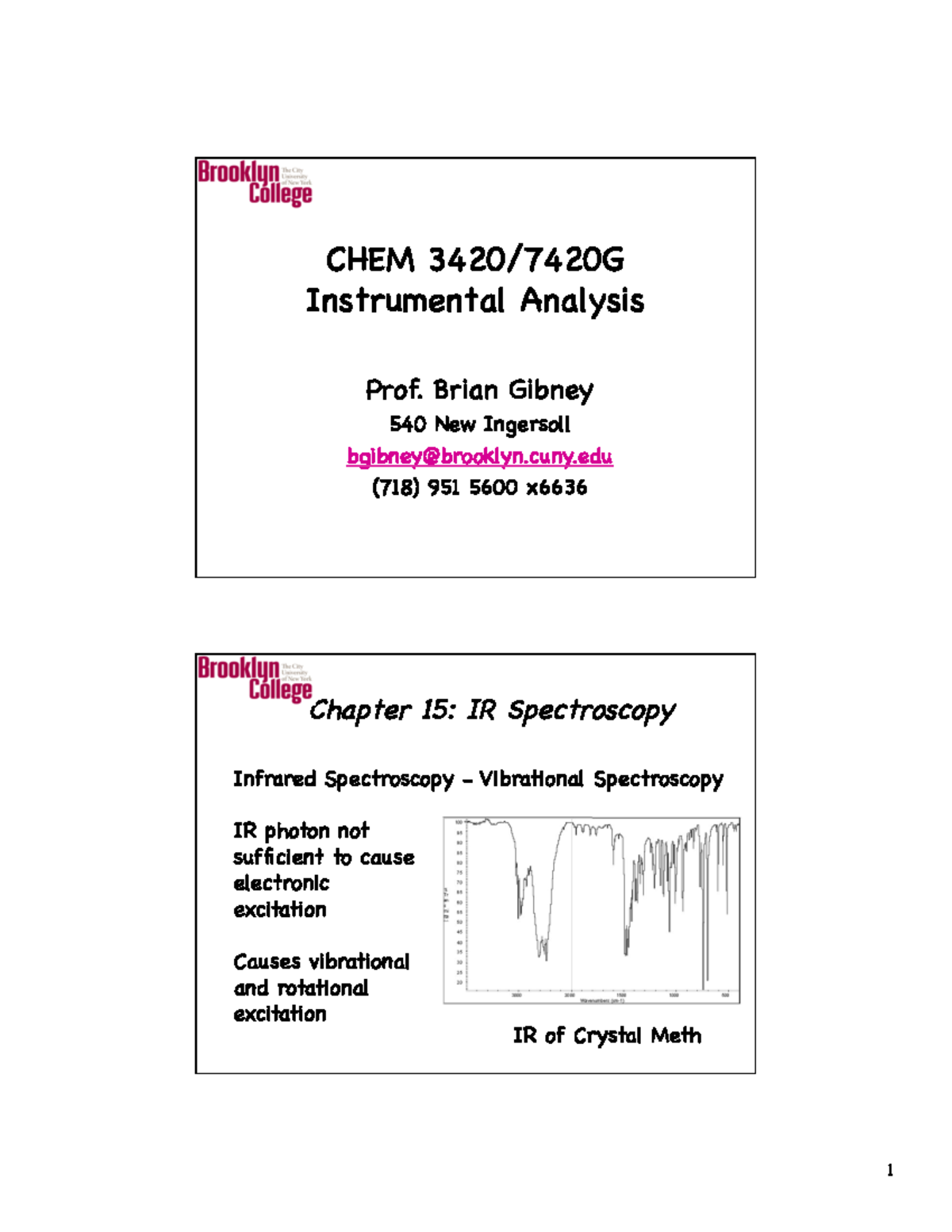 Instrumental Analysis Lecture 15 CHEM 3420/7420G Instrumental