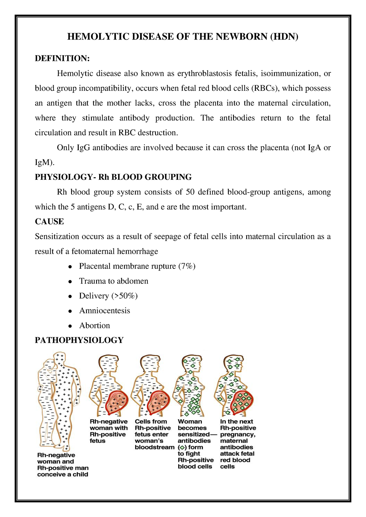 Hemolytic Diseases Of The Newborn - HEMOLYTIC DISEASE OF THE NEWBORN ...