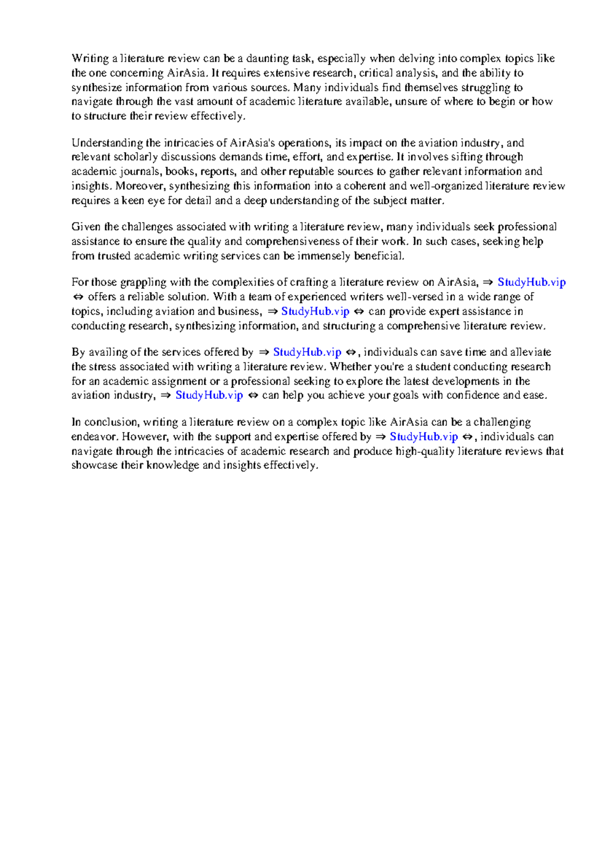 Literature Review Of Airasia - Writing a literature review can be a ...