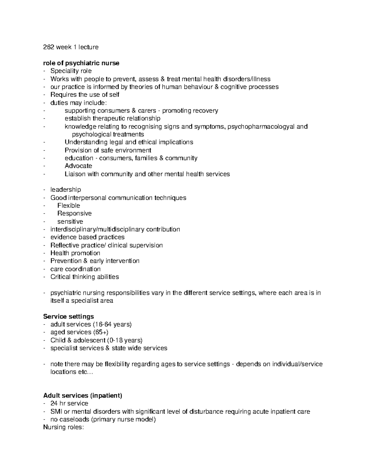 262 Week 1 Lecture 262 Week 1 Lecture Role Of Psychiatric Nurse   Thumb 1200 1553 