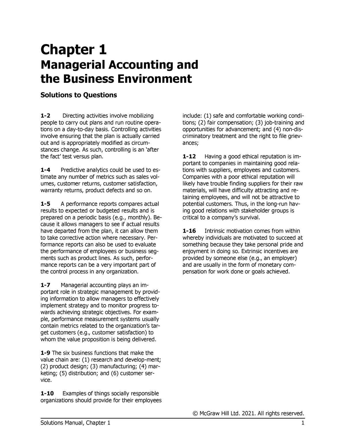 mcgraw hill accounting chapter 1 homework