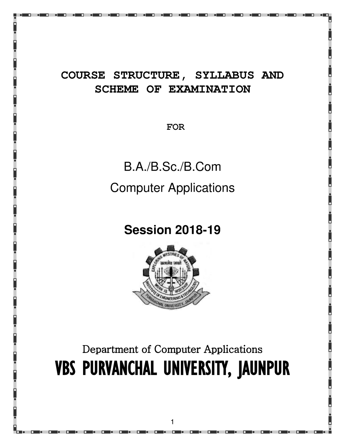 Syllabus-Computer-Application - COURSE STRUCTURE, SYLLABUS AND SCHEME ...