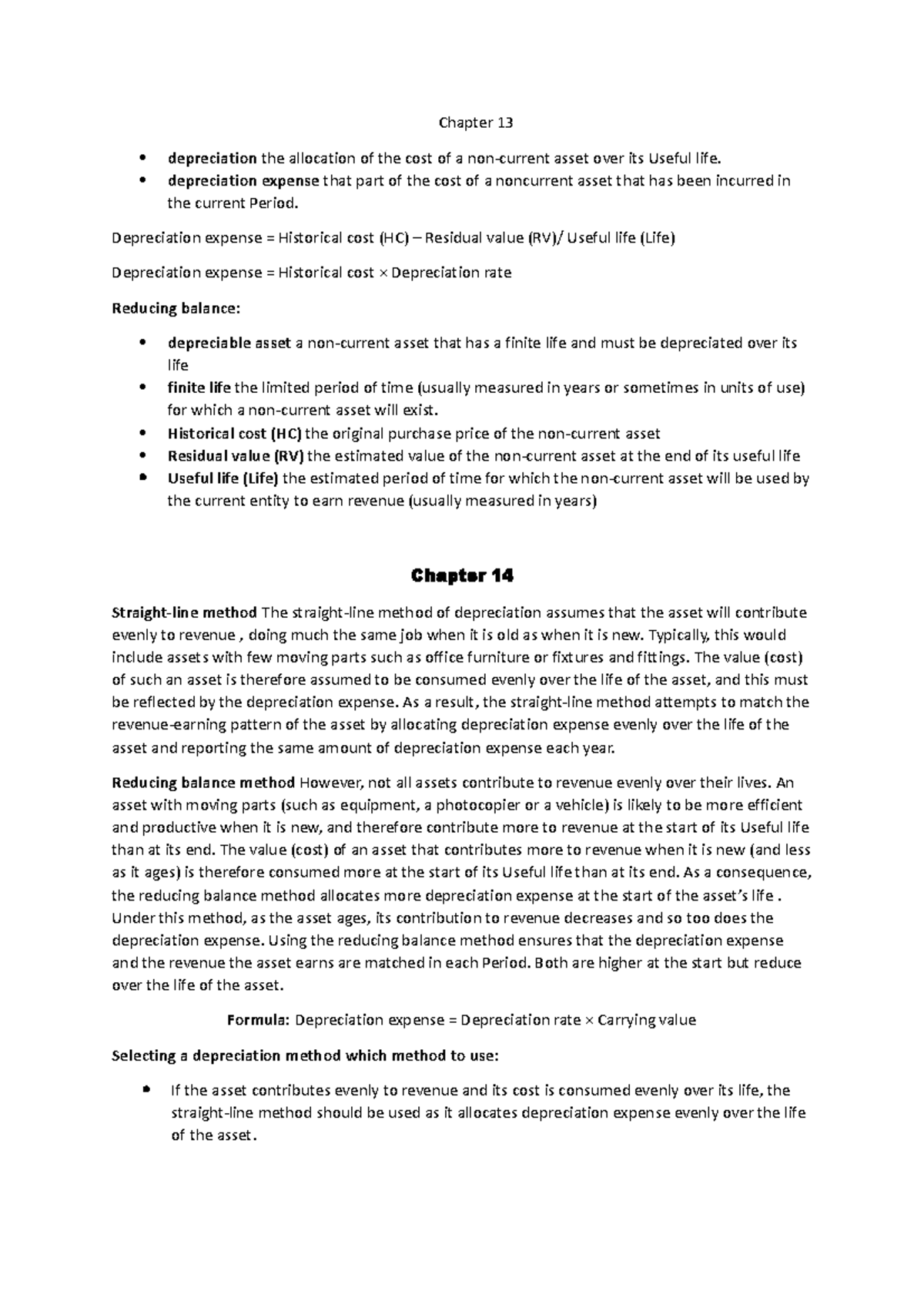 Accounting sac note unit 4 aso 1A FGSC Studocu