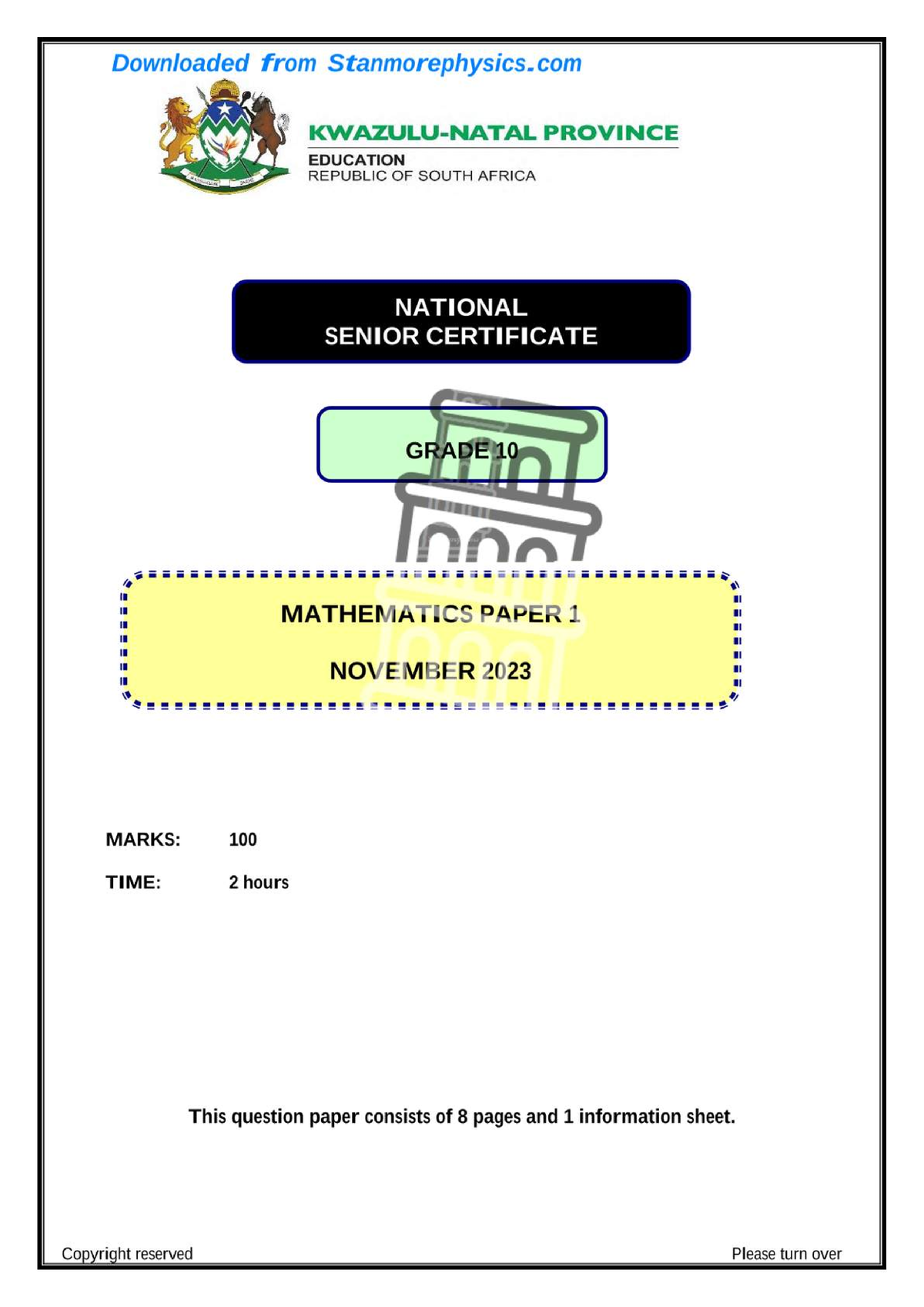 grade 10 mathematics assignment term 2 memo 2023