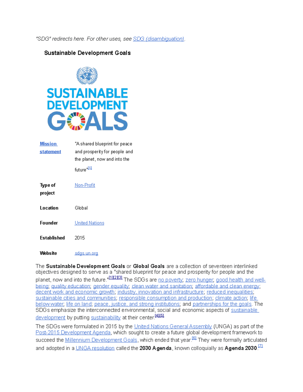 SDG redirects here - plss can any one answer - 
