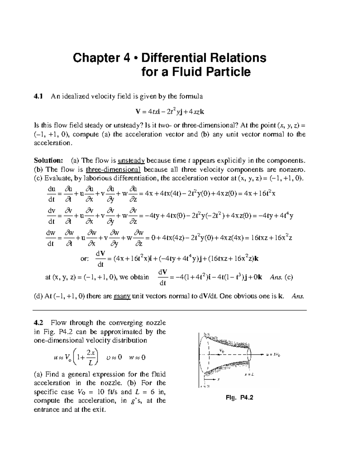 Consider The Steady Two Dimensional Velocity Field Given By 6746