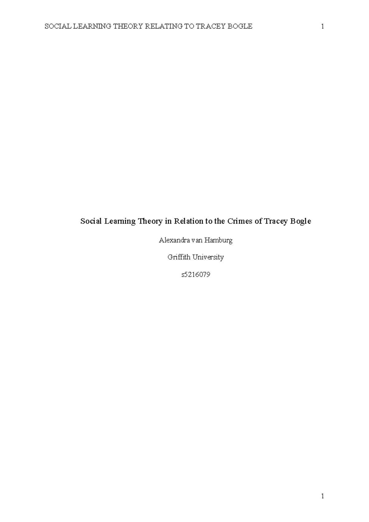 case study social learning theory