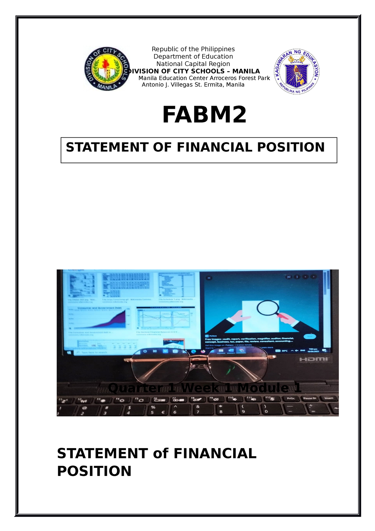 QTR 1 FABM2 Module 1 - Republic Of The Philippines Department Of ...