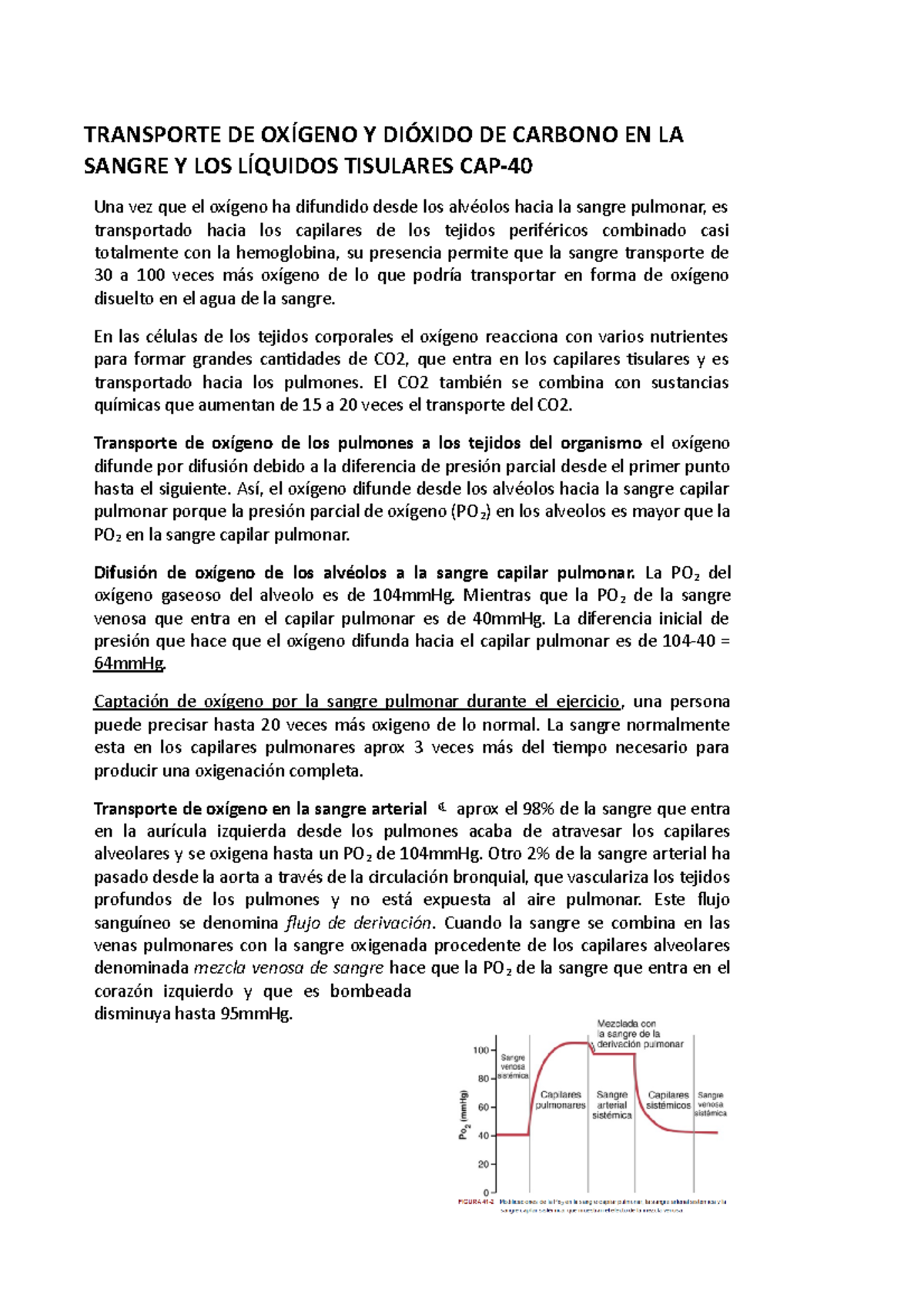 transporte de oxigeno y dioxido de carbono