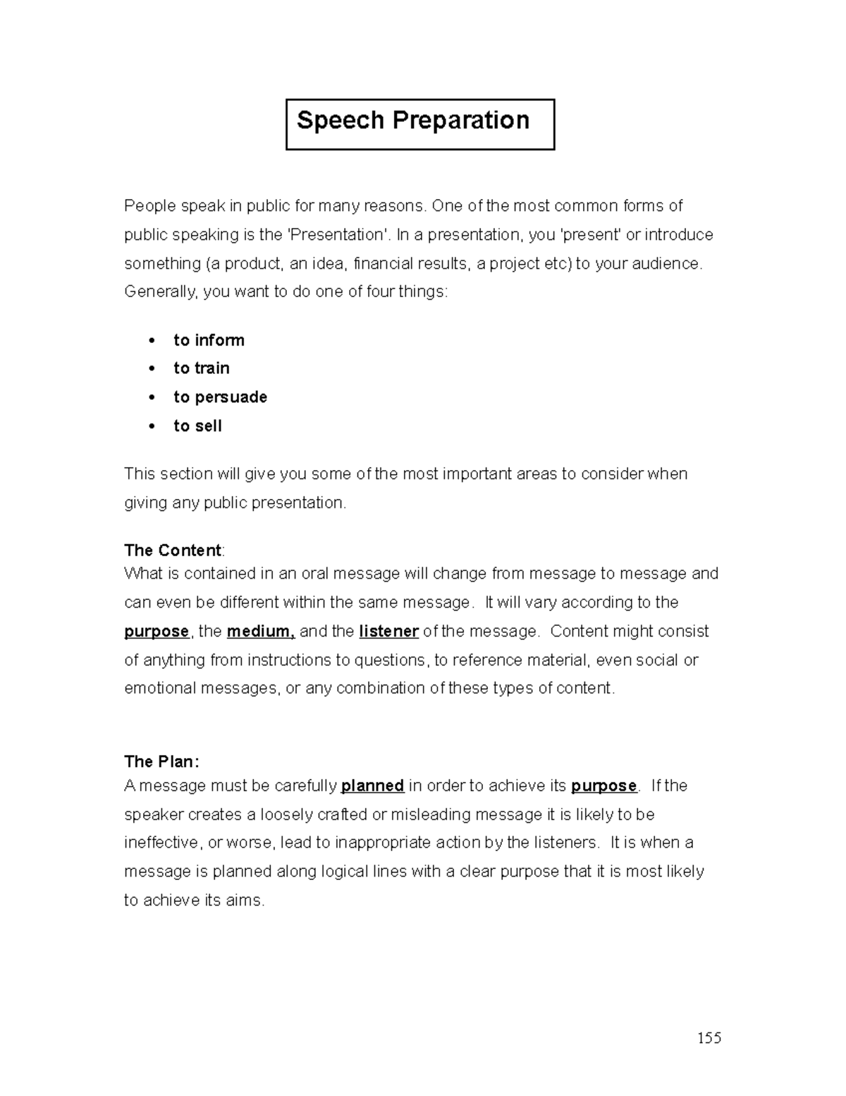 Speech Preparation - Lecture notes 5 - People speak in public for many ...