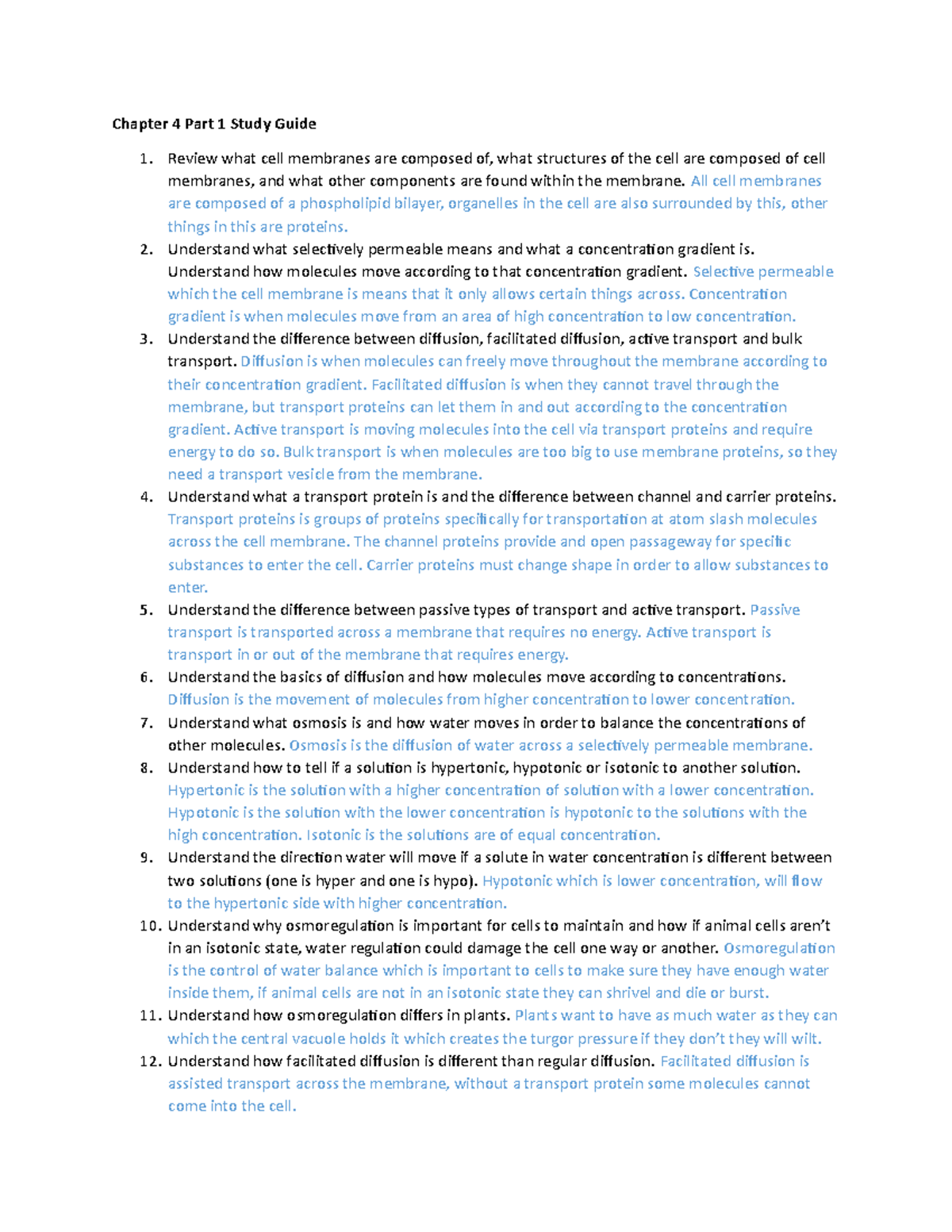 Chapter 4 Part 1 Study Guide - Chapter 4 Part 1 Study Guide Review what ...