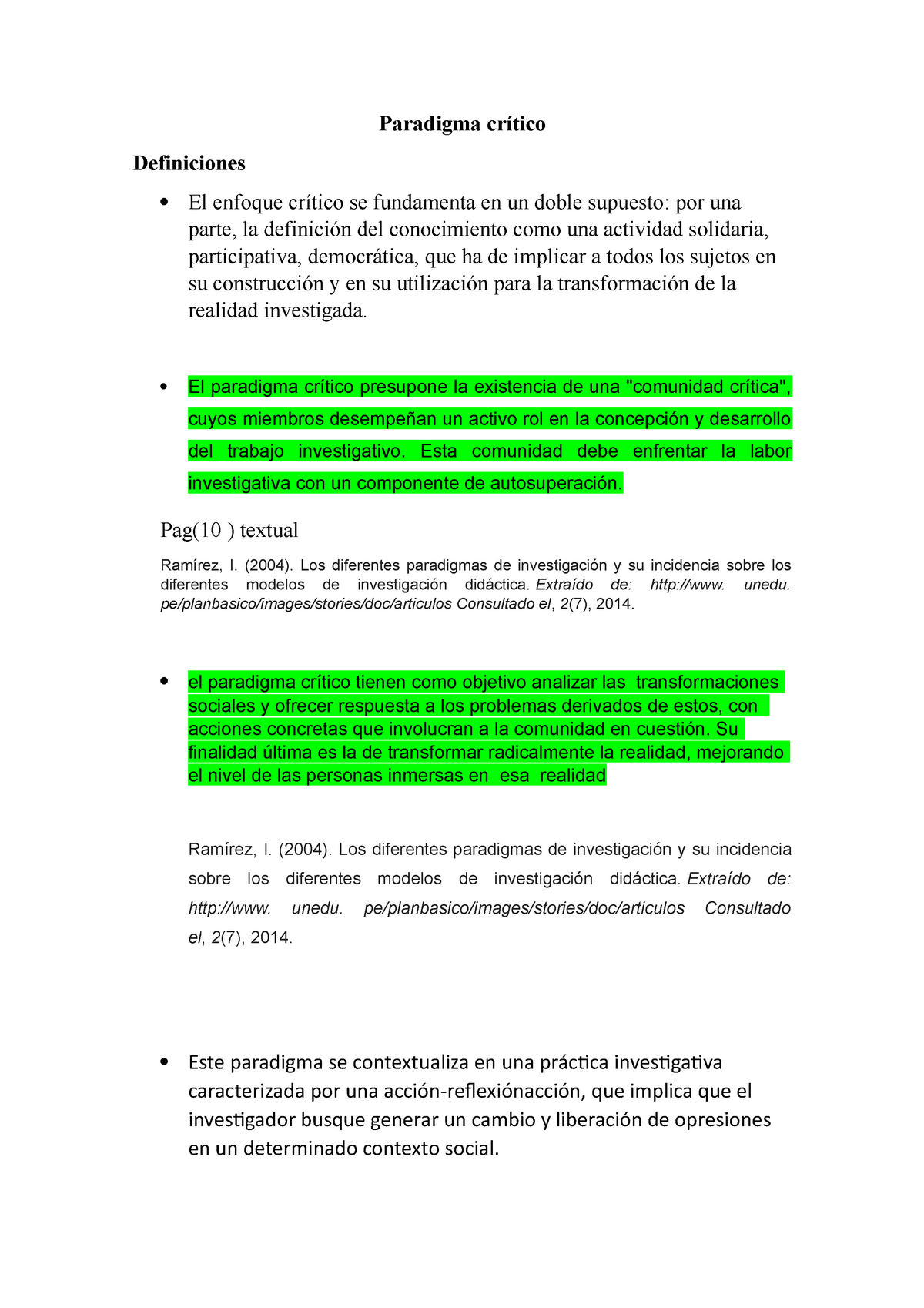 Paradigma Crítico Deber Lunes Paradigma Crítico Definiciones El