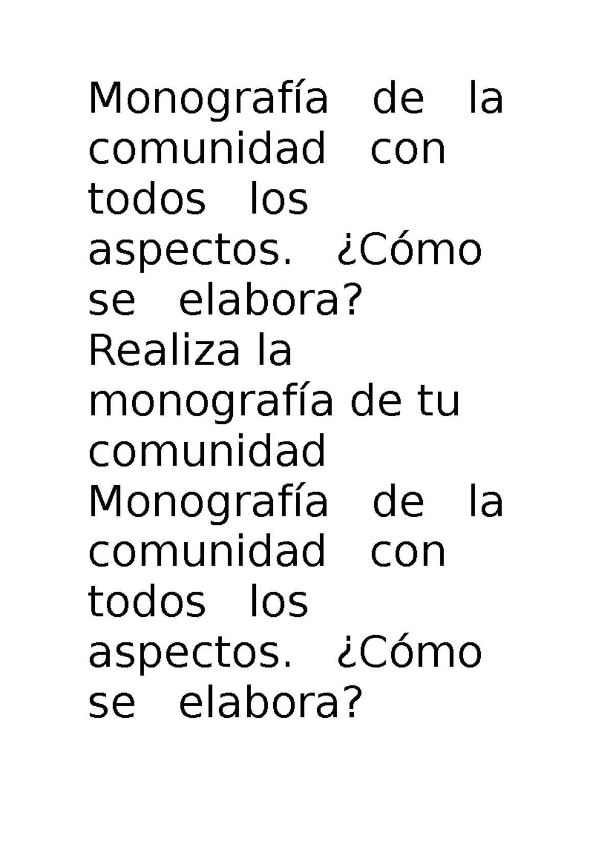 Monografía Y Croquis De Mi Comunidad. - Monografía De La Comunidad Con ...