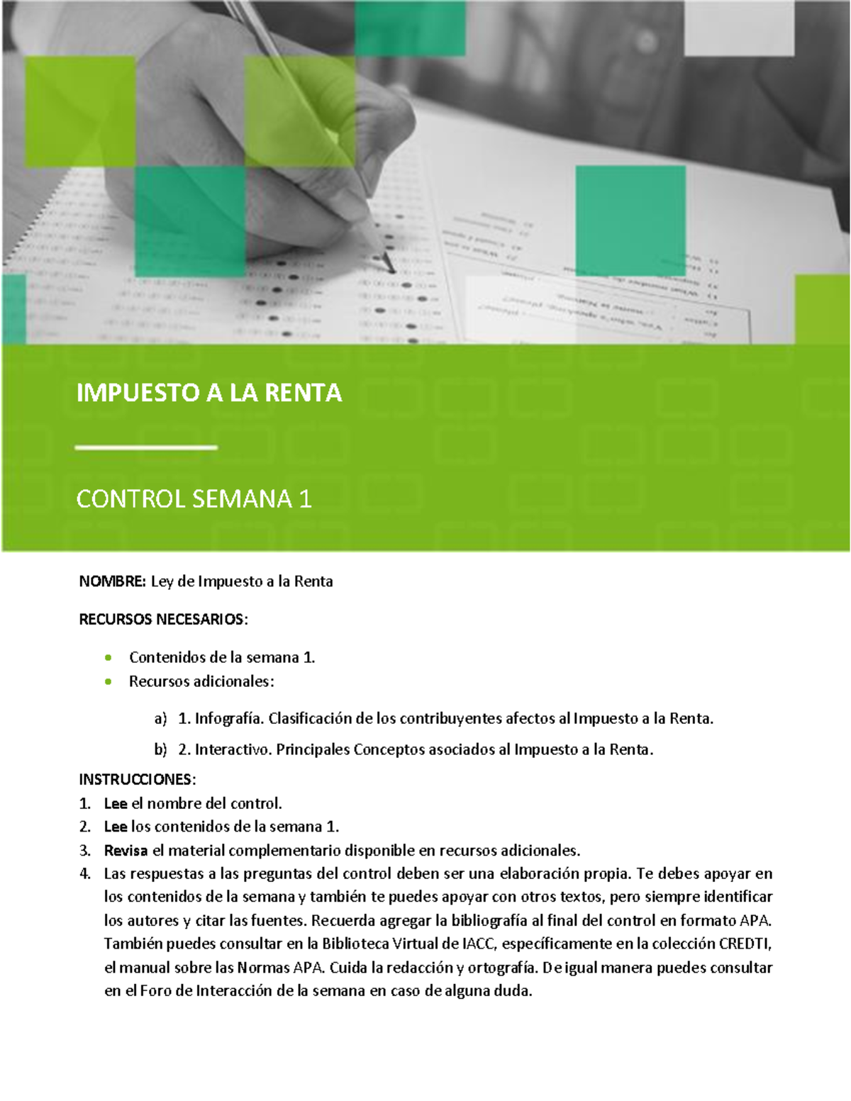 S1 Control SET B Iptrt 1104 - NOMBRE: Ley de Impuesto a la Renta ...