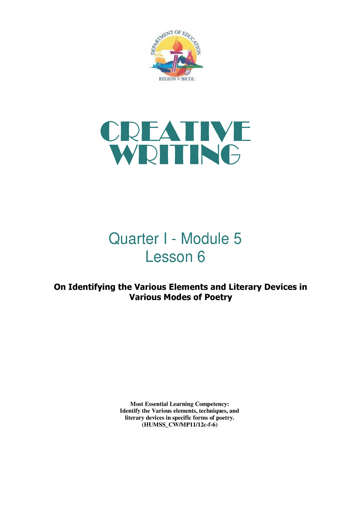 creative writing quarter 3 module 7