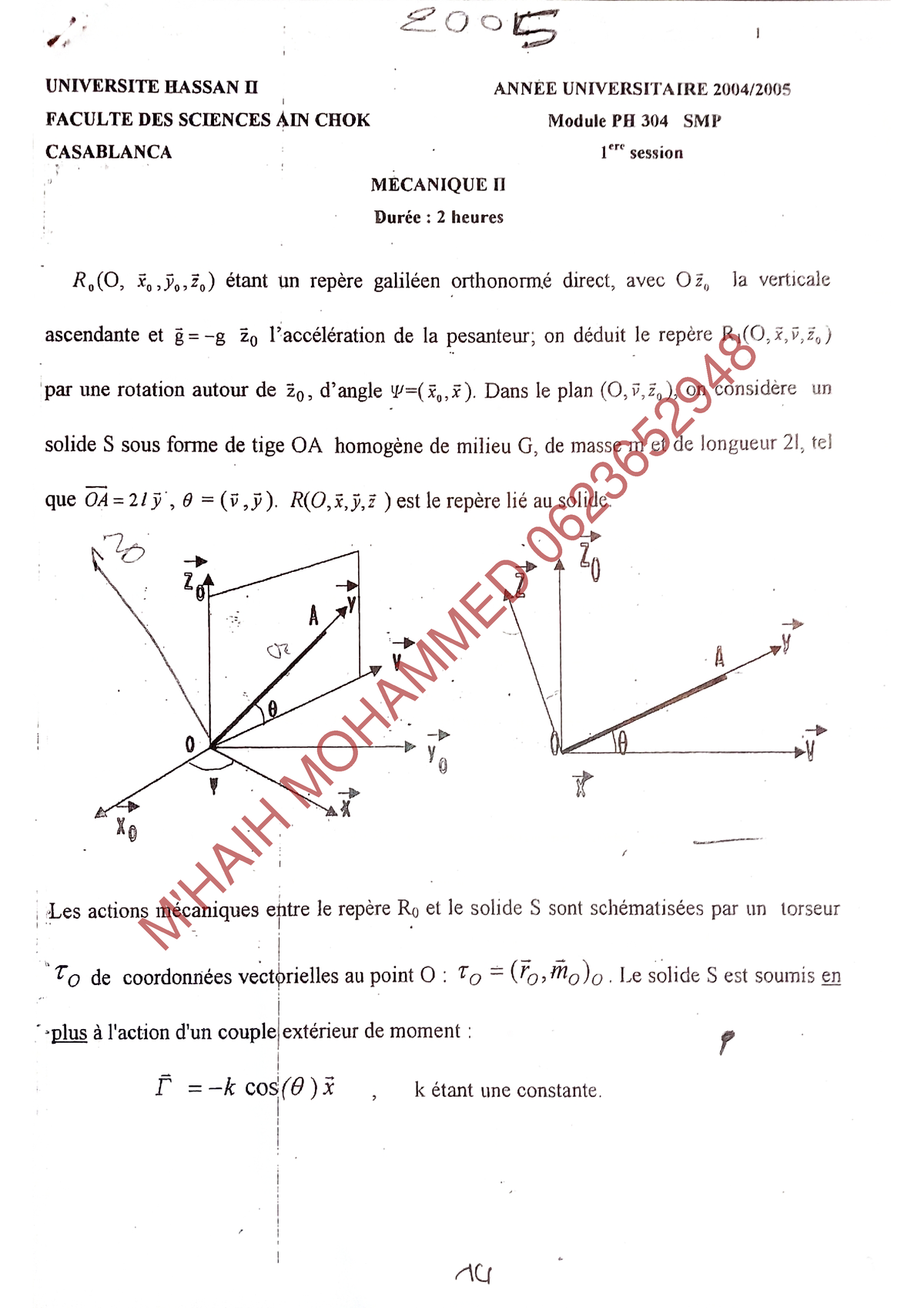 Examens Thermodynamique - Studocu