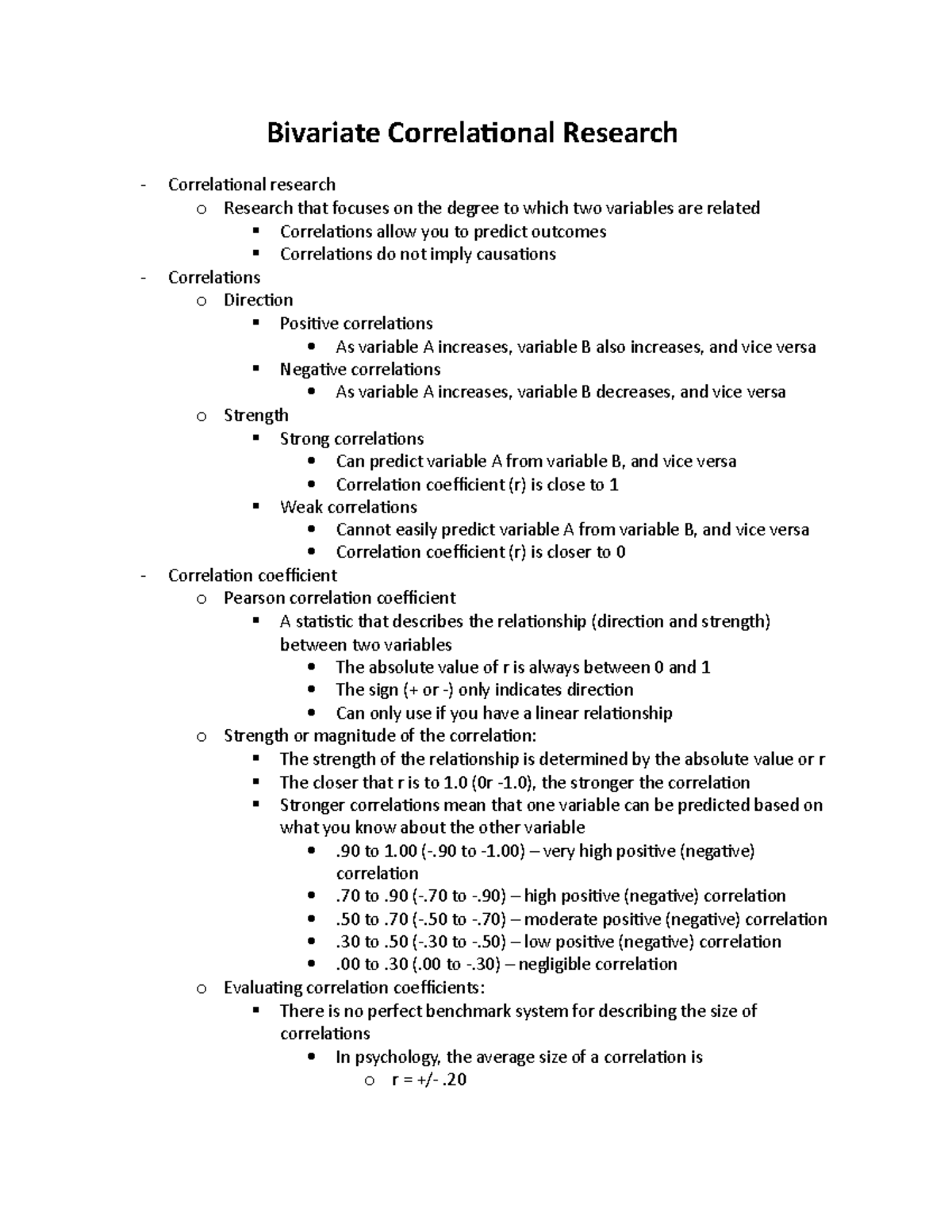 chapter 8 bivariate correlational research