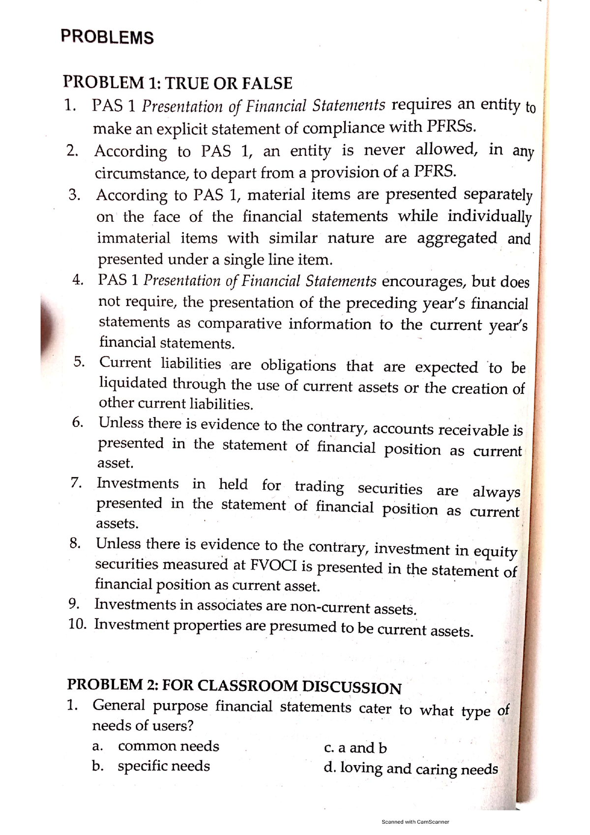 Activity-1 - TEST BANK ON IA3 - Accountancy - Studocu