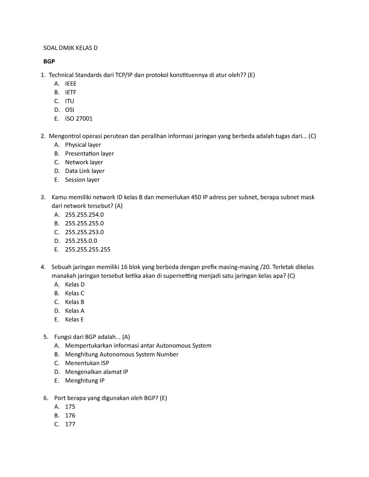 soal-dmjk-kelas-d-soal-dmjk-kelas-d-bgp-technical-standards-dari-tcp