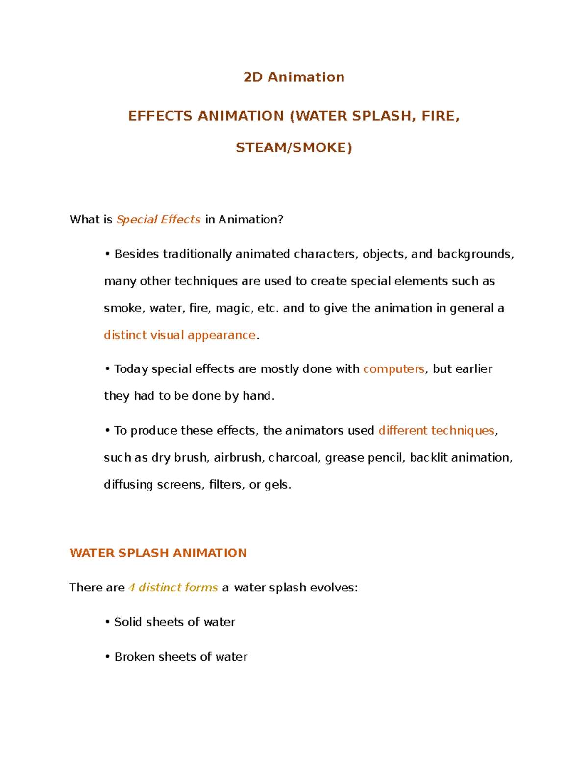 2D Animation Module 7 - Lecture notes 7 - AB Multimedia Arts - Studocu